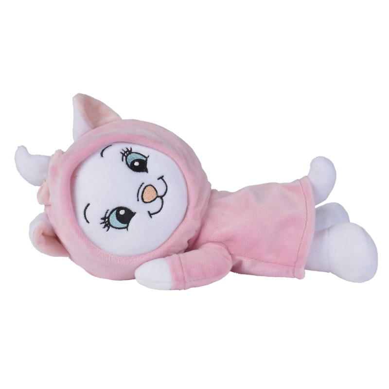  - marie the cat - plush sleeping reversible pink 25 cm 